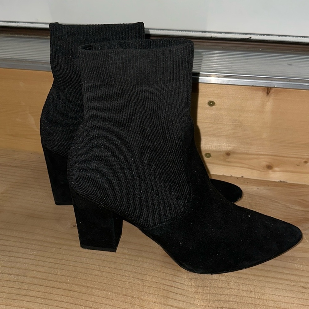 Steve Madden pull on knit dress boots pointed toe size 7.5